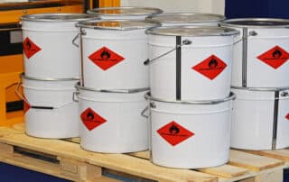 Industrial storage of flammable liquids shown for ARC Restoration’s The Ultimate Guide to Different Classes of Fires on fire risk and safety.