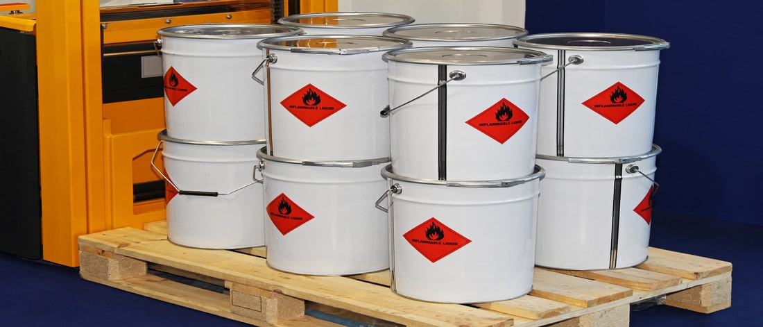 Industrial storage of flammable liquids shown for ARC Restoration’s The Ultimate Guide to Different Classes of Fires on fire risk and safety.