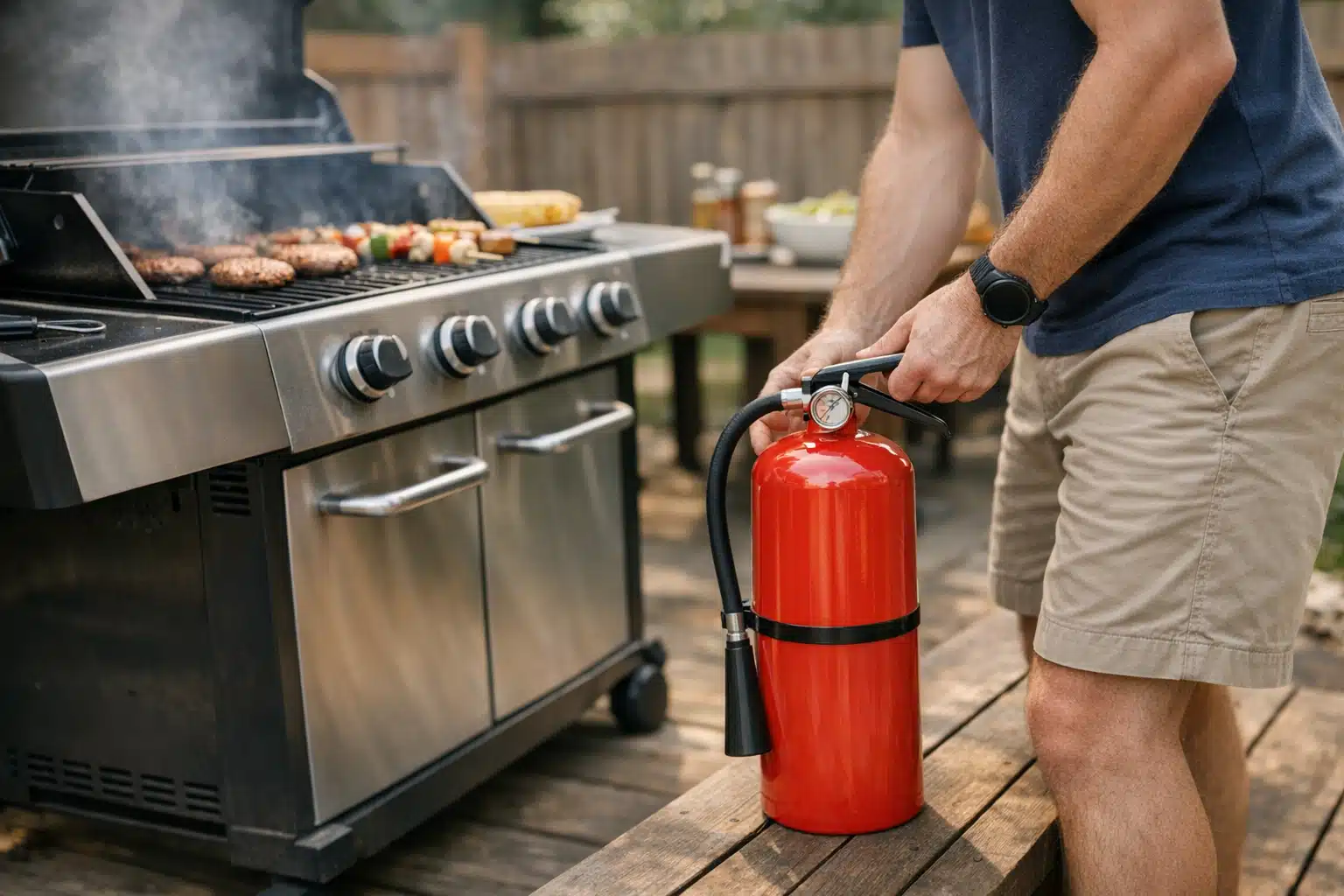 How to Choose the Right Fire Extinguisher for Summer Grilling